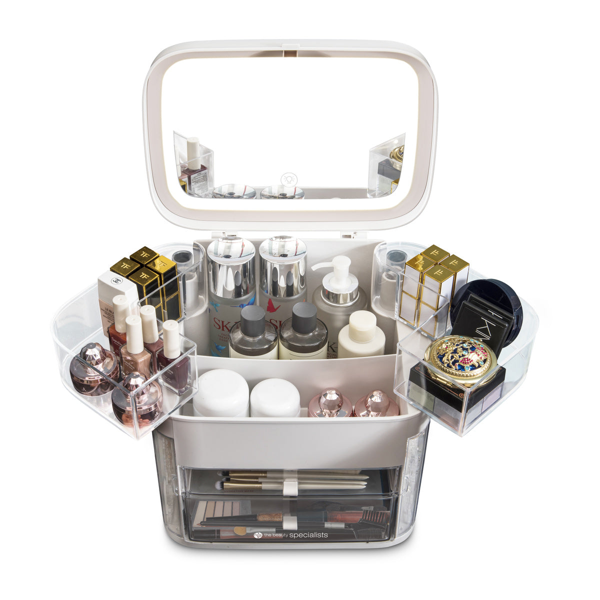 Ultimate Beauty Storage Box With Dimmable Mirror