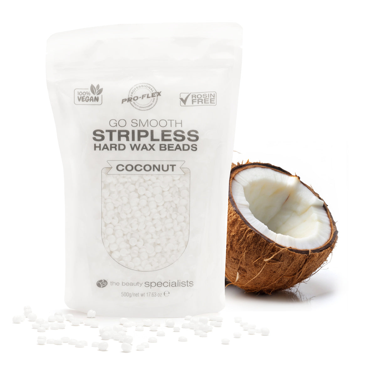 Coconut Go Smooth Stripless Hard Wax Beads  (500g)