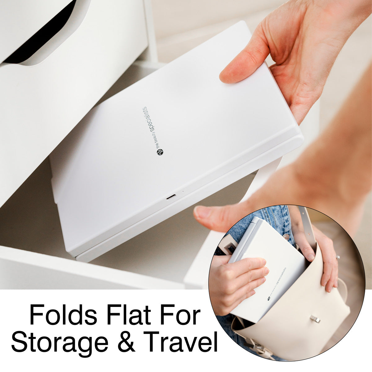 Rio Home & Away Dressing Table Make Up Mirror folds flat for storage & travel