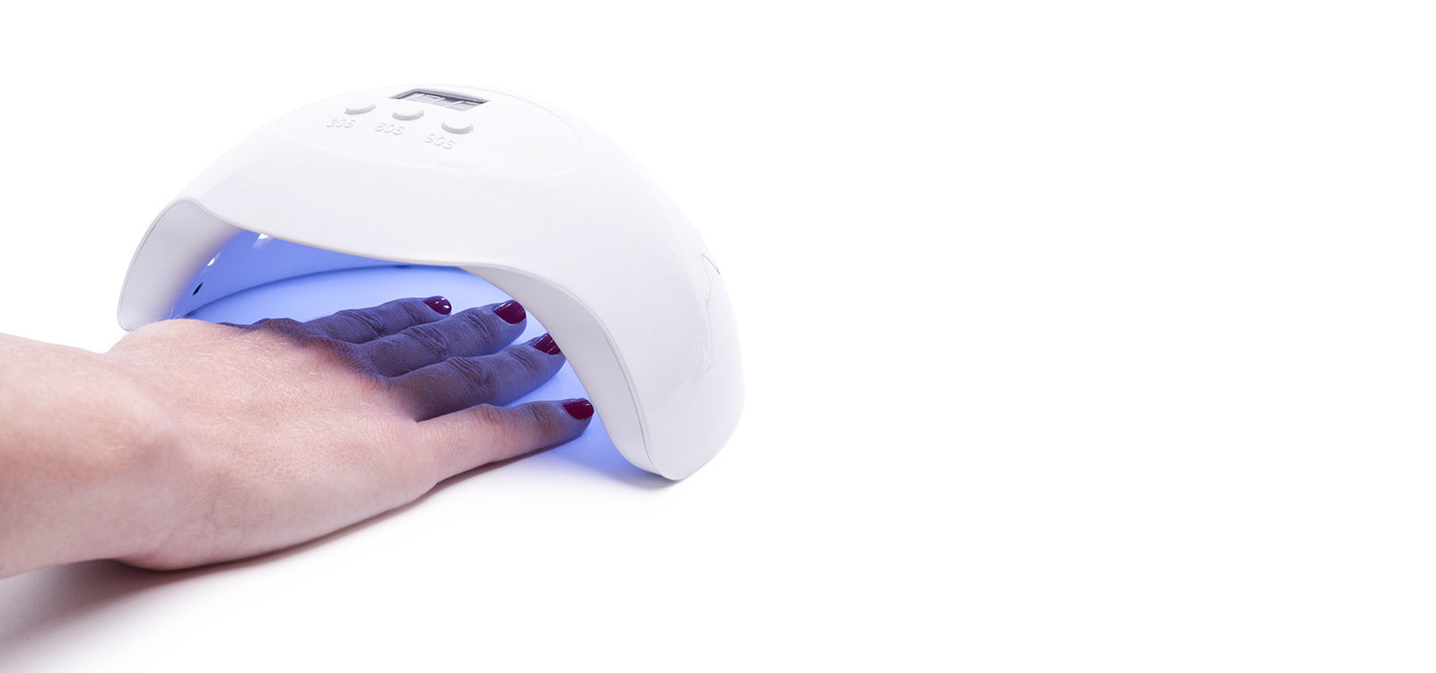 UV lamp used on nails for long lasting nail polish