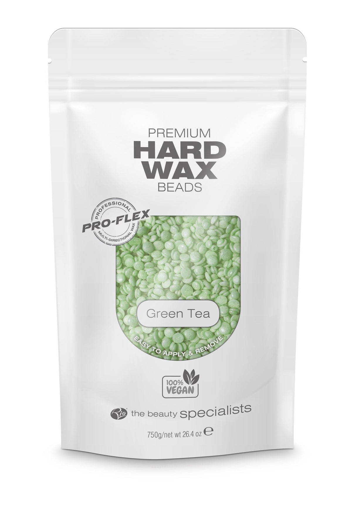 Premium Green Tea Hard Wax Beads for hair removal , 100% vegan, 750g
