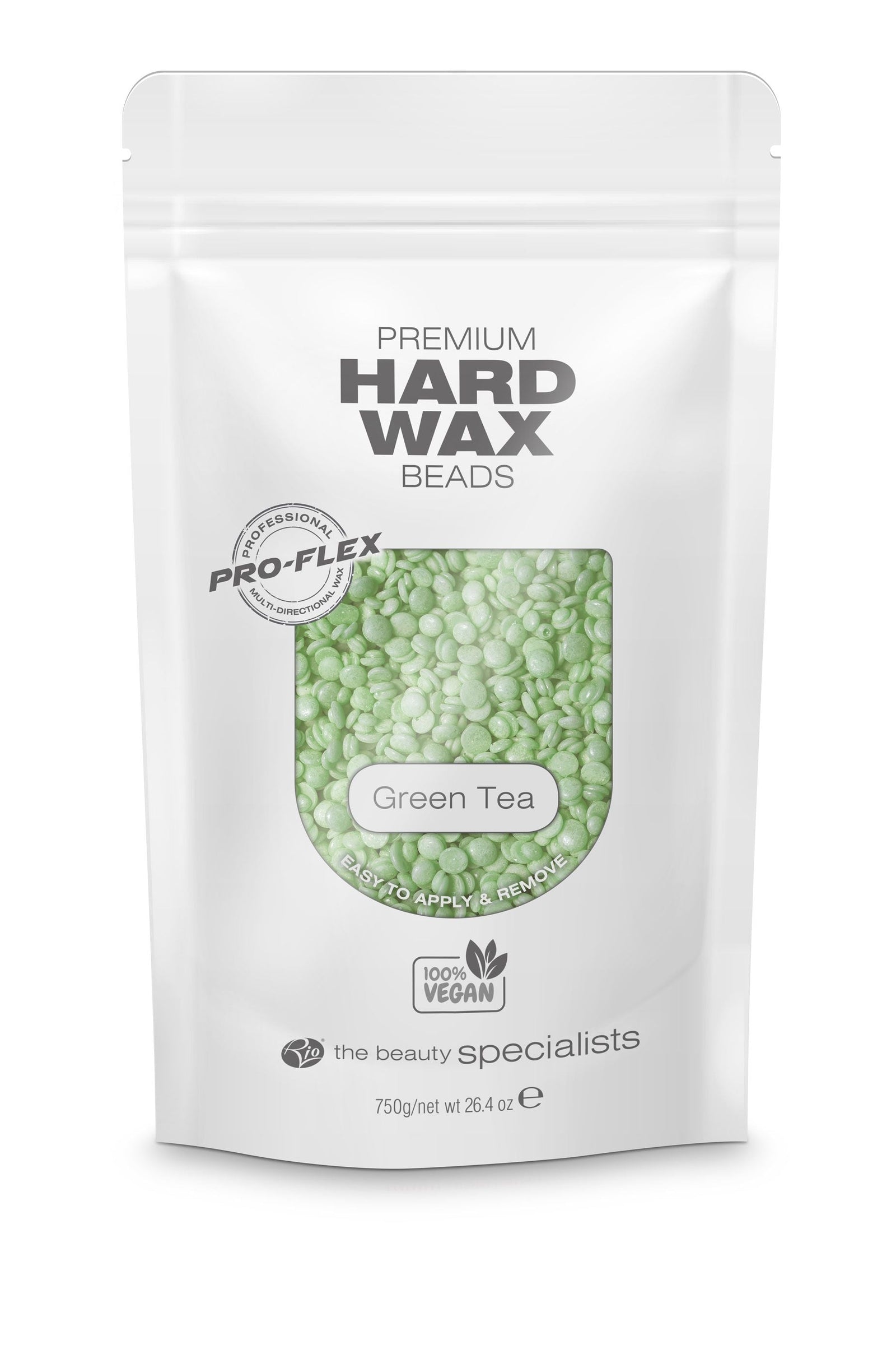 Premium Green Tea Hard Wax Beads for hair removal , 100% vegan, 750g