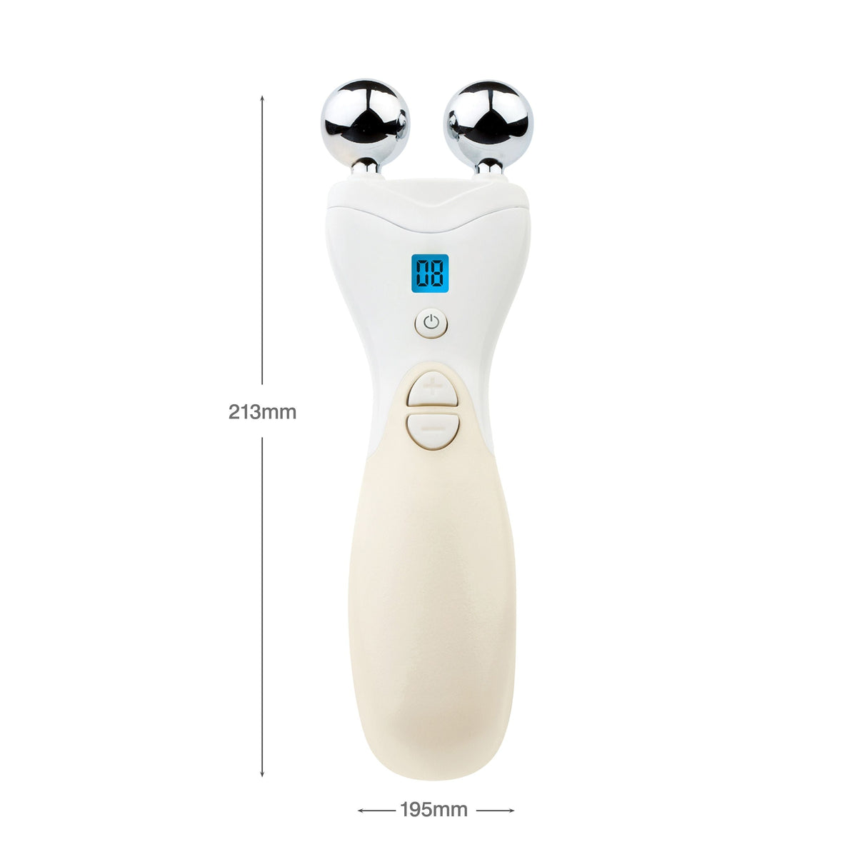 rio lift plus 60 second face lift unit with arrows labelling the height 213mm and width 195mm 