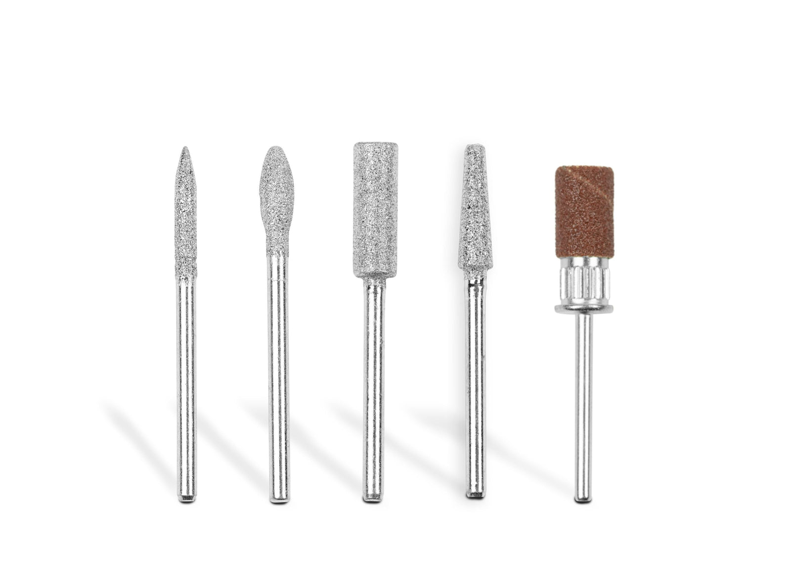 5 silver drill head attachments 